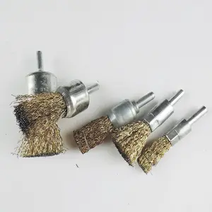 Copper plated steel Polishing Brush Abrasive End Brush