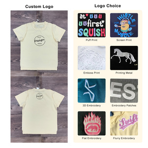 T-<span class=keywords><strong>shirt</strong></span> en coton personnalisé avec logo, imprimé vintage, manches courtes, coutures inversées, coupe ajustée pour femme, bords bruts, t-<span class=keywords><strong>shirt</strong></span> inversé - Product Image 2