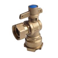 Approbation CE Acs Type d'angle femelle laiton forgé verrouillable compteur d'eau robinet à tournant sphérique pour eau huile gaz