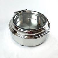 Ensemble de réchauds électriques décoratifs pour buffet, couvercle transparent suspendu, acier inoxydable, commercial pour restaurant, hôtel, OEM ODM