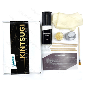 Kit de réparation de poterie DIY Kintsugi japonais WBG, poudre de pigment or pour réparation de tasses cassées, matelas - Product Image 1