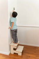 Tabouret à deux marches en bois Montessori pour enfants, pour aider au cuisine et aux toilettes, tabouret pour tout-petits de haute qualité