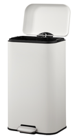 Poubelle à pédale écologique en acier inoxydable de 50 L pour la maison, la cuisine, le bureau, avec seau intérieur, couvercles et pédale, poubelle de recyclage