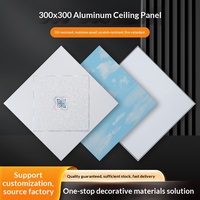 Plafonds en aluminium carrés 300x300mm à encastrer pour cuisines, salles de bain, salons - Résistants à l'humidité et ignifuges