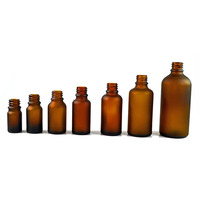 Flacons en verre ambré de 50 ml et 100 ml avec tête de pompe noire, flacon rond en verre de Boston pour huile essentielle et lotion, personnalisation possible