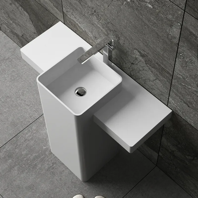 Yüksek son banyo lavaboları yapay taş standart boy Salon lavabo