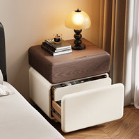 Table de chevet moderne de luxe haut de gamme, petite armoire de rangement, armoire latérale de salon avec serrure à empreintes digitales