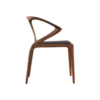 Nouvelle chaise en bois massif en cuir noir chinois pour chaise de salon Restaurant et meubles d'hôtel sandalye