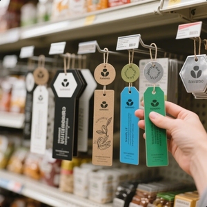 Etiquetas Personalizadas para Ropa, Varias Formas Disponibles, Papel Kraft Ecológico con Orificio para Logotipo de Marca de Ropa - Product Image 3