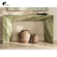 Tostone 2025 Style élégant élégant vert clair marbre naturel Console Table pour entrée salon maison Villa décoration