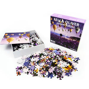 Wholesale Custom Paper Cardboard Brain Game Puzzles 100 500 1000 Pieces Jigsaw Puzzle For Adults