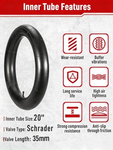 Pièces de rechange pour vélo, chambre à air en caoutchouc naturel et chambre à air en butyle, chambre à air de <span class=keywords><strong>pneu</strong></span> de vélo 20x4.0 24x3.0 24x4.0 26x4.0 27.5x3.0 - Product Image 6