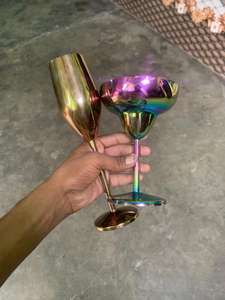 Juego de Vasos de Acero Inoxidable de Primera Calidad, Color Arcoíris, Estilo Moderno, Empaque Personalizado para Uso en Restaurantes, Estilo Indio - Product Image 5