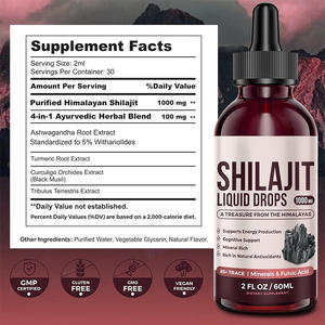 Bevanda Energetica <span class=keywords><strong>Ultra</strong></span> Liquida ODM Shilajit Integratore Organico Puro di Shilajit Himalayano Prodotto Shilajit per Aumento della Vitalità - Product Image 5