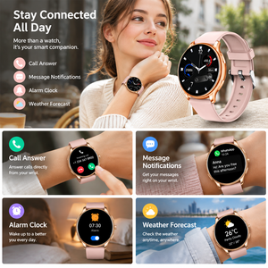 SENBONO Y33 Smartwatch con Display TFT <span class=keywords><strong>per</strong></span> Uomo e Donna, Chiamate BT, Tracker <span class=keywords><strong>Fitness</strong></span> Sportivo, Impermeabile IP67, Monitoraggio Frequenza Cardiaca - Product Image 3