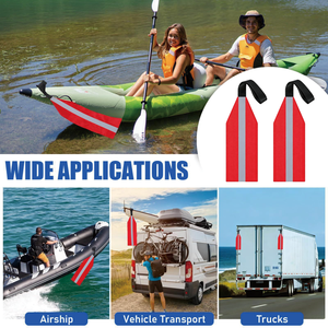 Drapeaux de sécurité rouges haute visibilité, drapeaux de remorquage, drapeaux de voyage pour kayak, canoës, SUP, marqueur de sécurité pour le voyage - Product Image 6