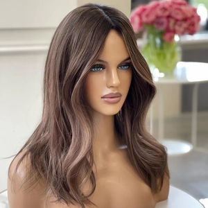 Large Stock Jewish Kosher Topper for Women Ash Brown Real Scalp 4x4 6x7 7x8 8x9 Silk Base Weft Back European Human Hair <strong>Toupee</strong> - Product Image 3