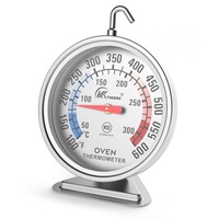 Thermomètre de four à cadran en acier inoxydable Lecture instantanée BBQ Grill Thermomètre Ménage Métal Viande Pizza Four Température Cuisine