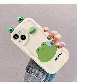 Custodia per telefono cellulare in Silicone con orecchie di coniglio di rana adorabile per Redmi A2 A1 Plus Note12 Xiaomi 13 11lite <span class=keywords><strong>POCO</strong></span> X3 <span class=keywords><strong>F3</strong></span> C50 - Product Image 6