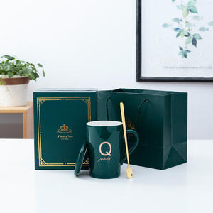 Meilleures ventes Tasse à eau, à thé ou à café en céramique avec inscription créative, tasses en céramique avec couvercle et cuillère - Product Image 6