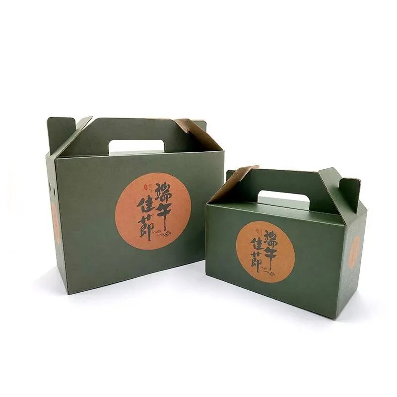 Boîte d'emballage en carton portable en papier avec logo personnalisé Boîte en carton Gable avec poignée pour écrou