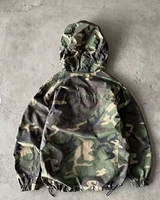 Blouson Bomber Tactique Personnalisé en Toile pour Homme, Camouflage Formel Brodé, Sweat à Capuche Printemps, Manteau Streetwear avec Logo Frontal