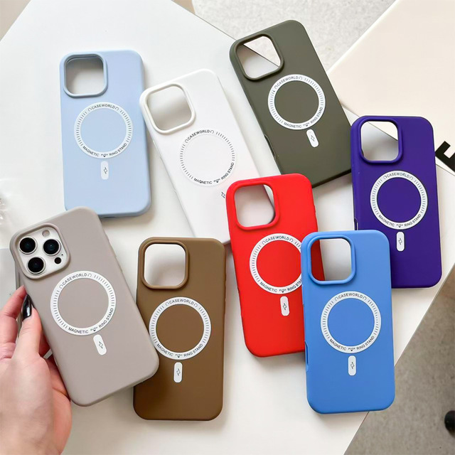 Magnetic Fast-Charging Phone Case for iPhone 16 Pro Max 15/14/13/12/11; Silicone Magsafe Protective Cover Made in China