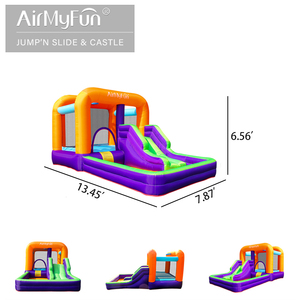 Nhỏ ngoài trời trẻ em trò chơi thể thao phim hoạt hình Inflatable Bouncer khóa học trở ngại trượt nhà trẻ em nhảy Bouncer - Product Image 5