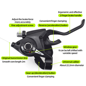 Manette de vitesse <span class=keywords><strong>3x7</strong></span> vitesses pour VTT avec levier de frein et câbles de dérailleur interne, pièces de vélo, dérailleur <span class=keywords><strong>avant</strong></span> 3*8s - Product Image 4