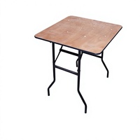 Table pliante de mariage extérieure en contreplaqué de style ferme moderne, taille personnalisée