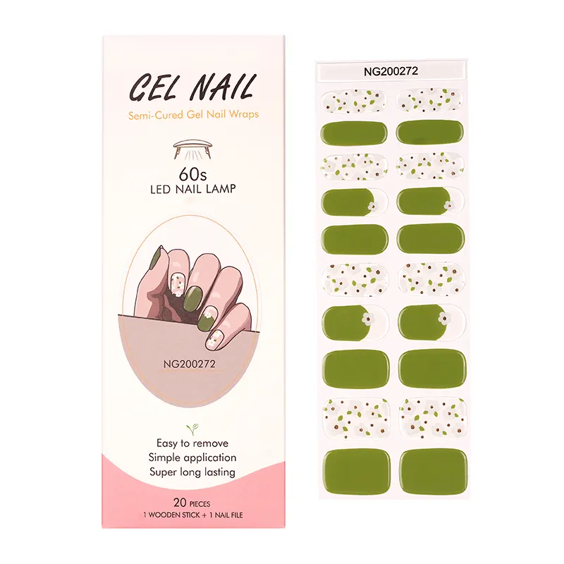 AMDMG custom jump color thick semi cured gel nail sticker gel nail semi cured stickers french pink free shipping