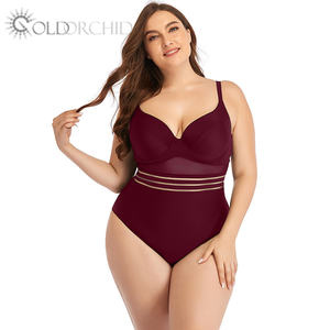 고품질 플러스 사이즈 블랙 원피스 비키니 수영복 비치웨어 - Product Image 3