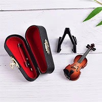 Professional Mini Musical Instrument Model Wooden Violin Model for Friends Birthday Gift