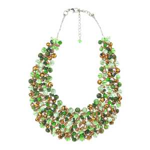 Gargantilla de borla chapada en oro para mujer, collar de diseñador inspirado en acero inoxidable con cuentas de espina de pescado, collares con cuentas de moda - Product Image 2