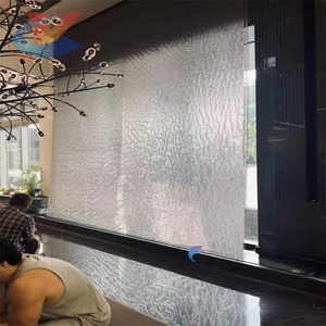 Modern Indoor Water <b>Curtain</b> Wall Stainless Steel Mesh Panel, Villa Entrance Hallway Water Feature Partition Screen - Product Image 3
