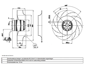 Ventilador de Refrigeración ebmpapst R2D280-AF10-09 M2D074-EI 400V AC 2730RPM 210W 0.37A, Inversor Vacon, Convertidor de Frecuencia - Product Image 4