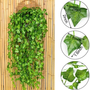 Las Populares Plantas Artificiales de Hojas de Vid Verde, Ideales para Cercas, Balcones, Jardines, Paredes del Hogar y Decoraciones de Boda - Product Image 4