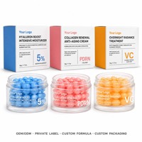 Crème Visage Personnalisable au Collagène PDRN, Acide Hyaluronique et Vitamine C en Capsules – Hydratant Anti-Âge, Éclaircissant et Raffermissant 50g