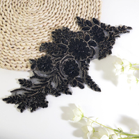 Colliers en cristal à 12 facettes à coudre, motif perlé brillant, appliques en strass pour accessoires de robes de mariée - Vente en gros