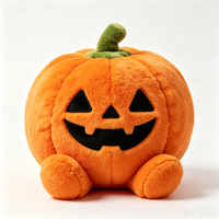 Peluche Citrouille Personnalisée Halloween, Poupée en Peluche Jack O'Lantern, Coussin Citrouille Doux, Décoration Maison et Fêtes, Cadeau de Fêtes