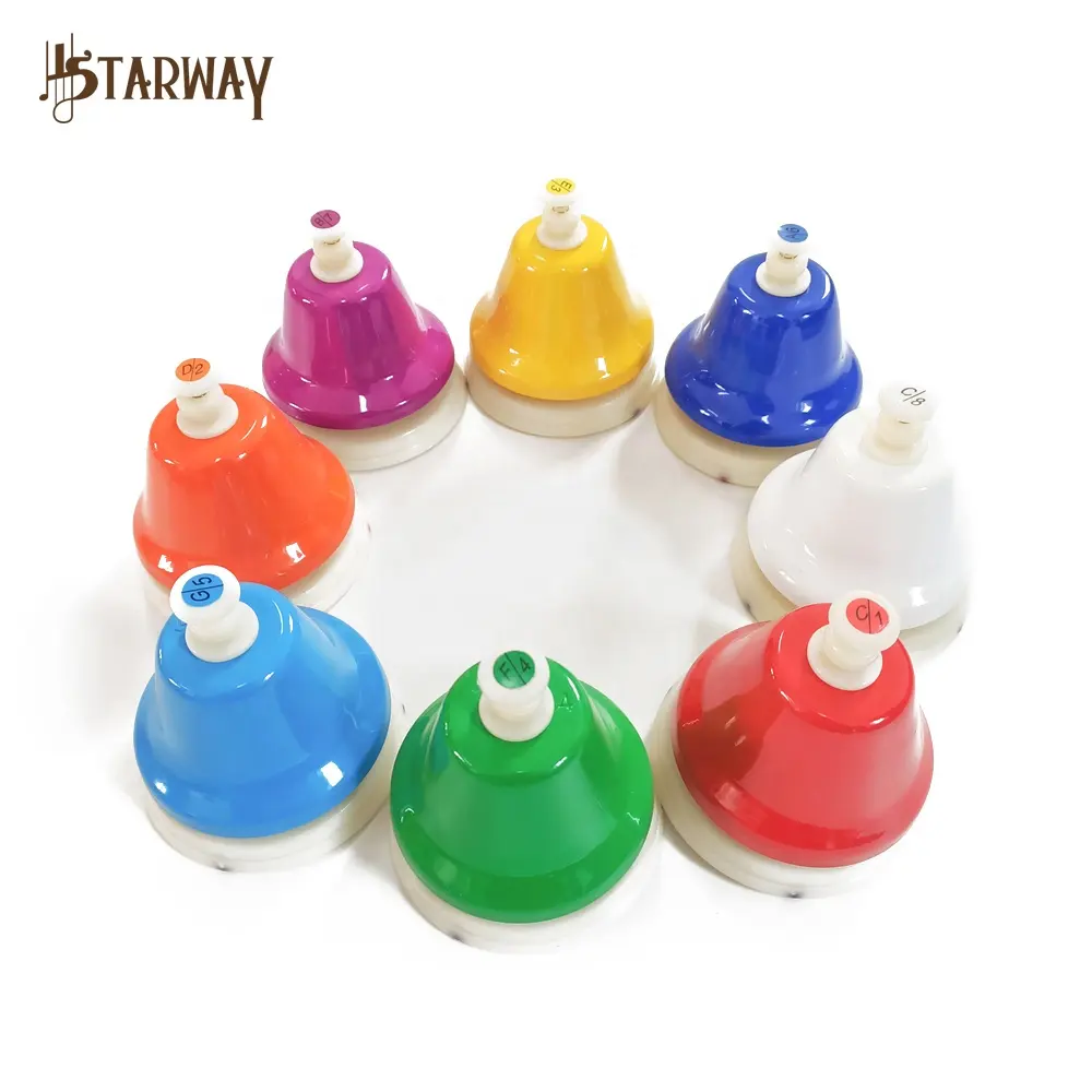 STARWAY 1 Set of Eight Tone Note Class Bells Kids Percussion Musical Instruments Toys