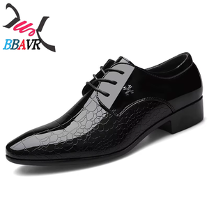 Zapatos de Hombre para Invierno, con Cordones, Punta en Pico, para Negocios o Bodas, Talla Grande, Transpirables, con Entresuela de PU/EVA/PVC - Product Image 5