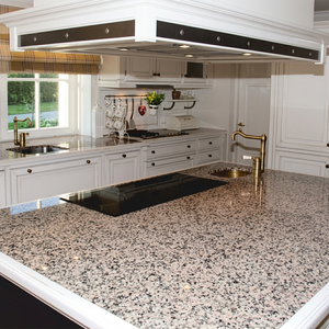 Cheema Pink Granite Polished Kitchen Island Countertop Natural <b>Stone</b> for Modern Kitchen and Hotel Use - Product Image 1