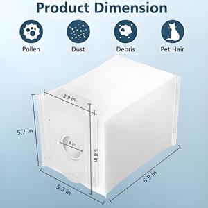 ถุงกระดาษสำหรับเครื่องดูดฝุ่น VCA-ADB90 ขนาด 120x150x130 มม. พร้อมตัวกรองฝุ่น สำหรับใช้ในบ้าน - Product Image 3