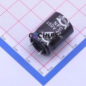 Condensador Electrolítico de Aluminio de Orificio Pasante NFC450V22M16*20 3.5CC, Orificio Pasante, D16xL20mm 22uF 20% 450V 200mA-120Hz - Product Image 1