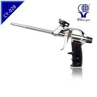 Pistolet à mousse PU haute résistance CY-028, corps en alliage d'aluminium avec adaptateur revêtu de téflon
