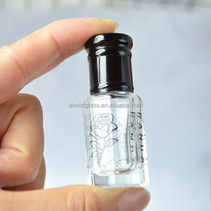 Thiết Kế Mới Hình Bát Giác Cuộn Trên Kính HOÀNG Gia Nước Hoa Chai <span class=keywords><strong>3Ml</strong></span> 6ML 12ML Attar Oud Dầu Chai Thủy Tinh - Product Image 1