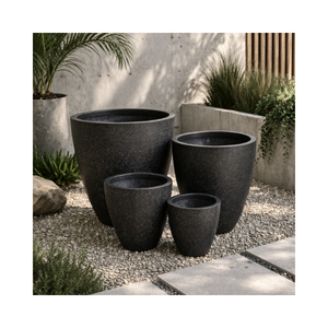 Pots à plantes en fibre de verre prêts à être expédiés, blancs, coniques, pour intérieur et extérieur, best-seller, services OEM ODM - Product Image 1