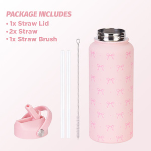 Cadeau personnalisé <span class=keywords><strong>pour</strong></span> la fête des mères : Bouteille d'eau isotherme en acier inoxydable de 32 oz avec paille et brosse, idéale <span class=keywords><strong>pour</strong></span> maman, cadeau d'extérieur - Product Image 5