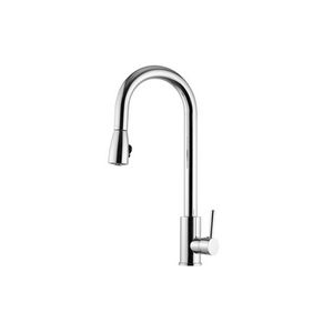 Robinet de cuisine monocommande avec bec pivotant et douchette extractible, finition chromée, longueur 67 cm - Product Image 1